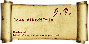 Jova Viktória névjegykártya