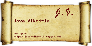 Jova Viktória névjegykártya